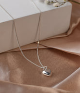 Collar Corazón Bombeado Maxi - Plata 950